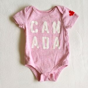joe fresh pink canada bodysuit diaper shirt 0-3 months baby girl